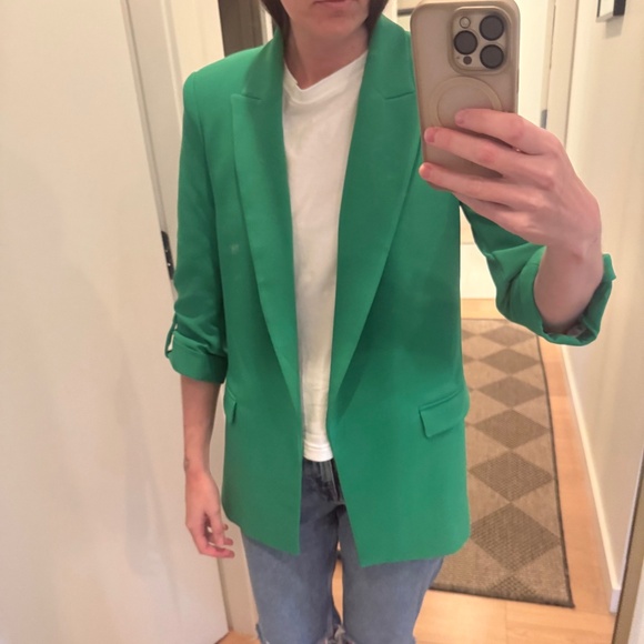 Green short sleeved blazer - Picture 1 of 5